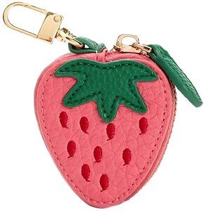 Strawberry bag charm coin purse